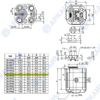 Гидронасос Vivoil X1P2331DBBA (XV-1P/3,2) 1 гр, 3,12 см3, до 19,2 л/мин, 3/8" BSPP, левое вращение