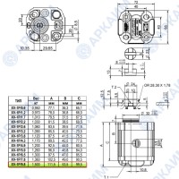 Гидронасос Vivoil X1P3632DBBA (XV-1P/9,8) 1 гр, 9,88 см3, до 39,2 л/мин, 3/8" BSPP, правое вращение Гидронасос Vivoil X1P3632DBBA (XV-1P/9,8) 1 гр, 9,88 см3, до 39,2 л/мин, 3/8" BSPP, правое вращение