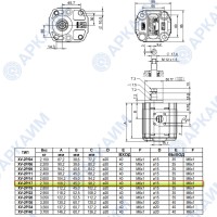 Гидронасос Vivoil X2P5122FSRA (XV-2P/17) 2 гр, 16.80 см3, до 59.5 л/мин, Ø17,4, M6, правое вращение