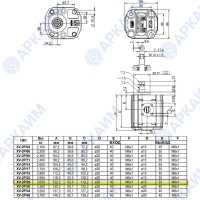 Гидронасос Vivoil X2P5721FSRA (XV-2P/26) 2 гр, 26.20 см3, до 78 л/мин, Ø17,4, M6, левое вращение